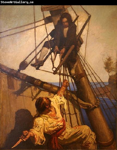 Newell Convers Wyeth One more step, Mr. Hands